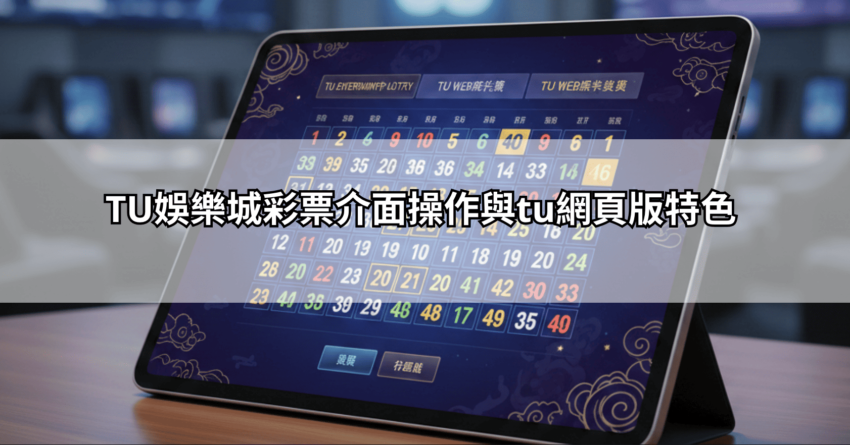 TU娛樂城彩票介面操作與tu網頁版特色